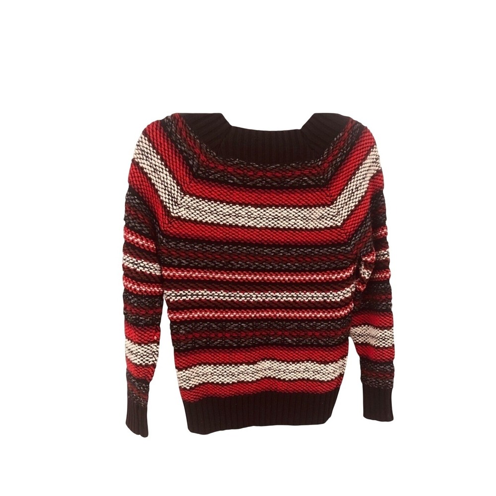 Champs women's knit sweater Black/red/White Stripe‎ S